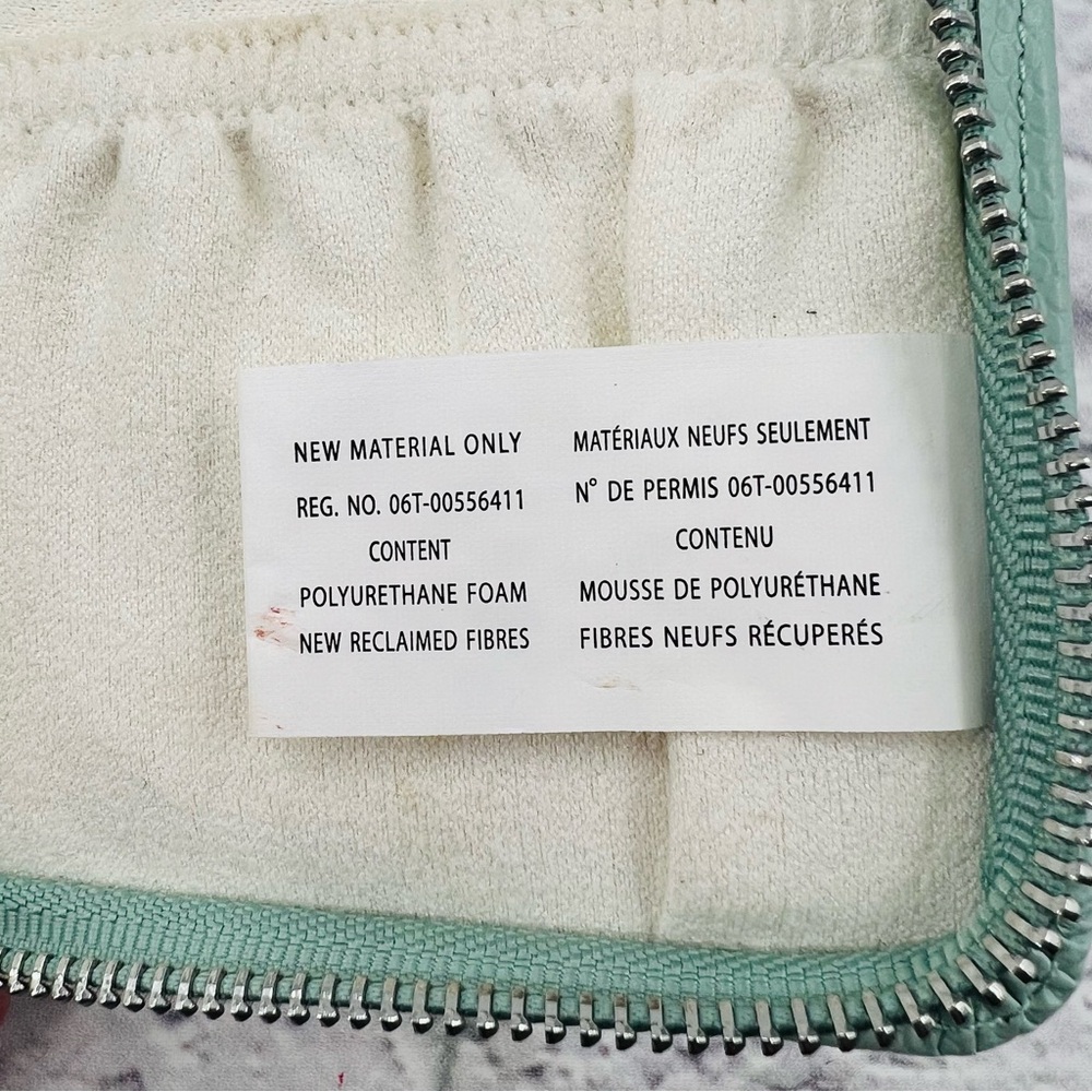 Wolf For Pottery Barn Mint Green Travel Jewelry Zip Case - Picture 5 of 6